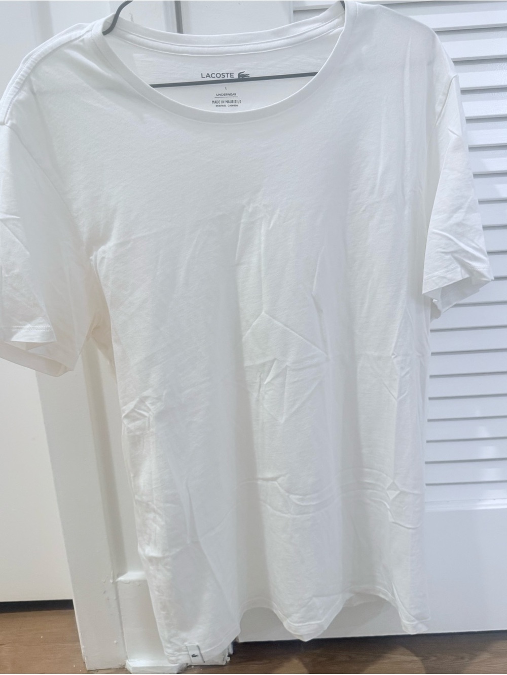 Lacoste White Short Sleeve Crew Neck Tee